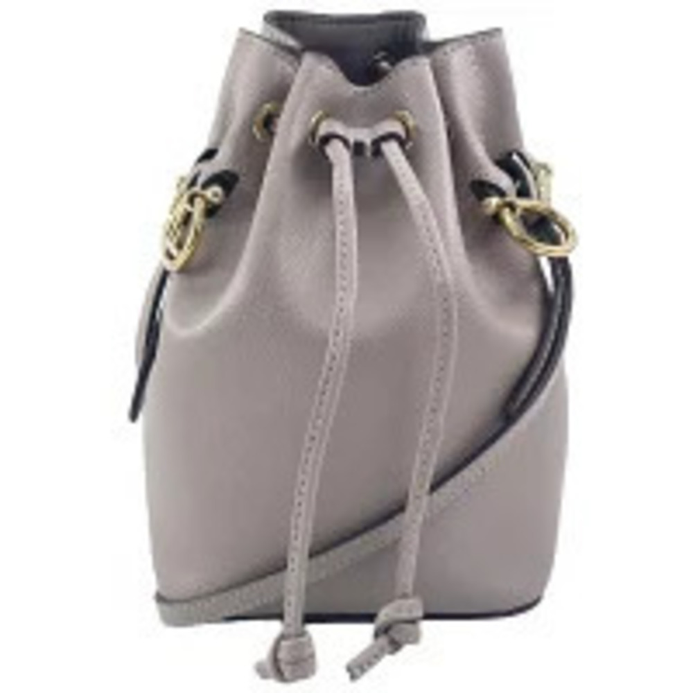 Fendi Montresor Shoulder Bag Gray Greige Gray Handle Strap MK
